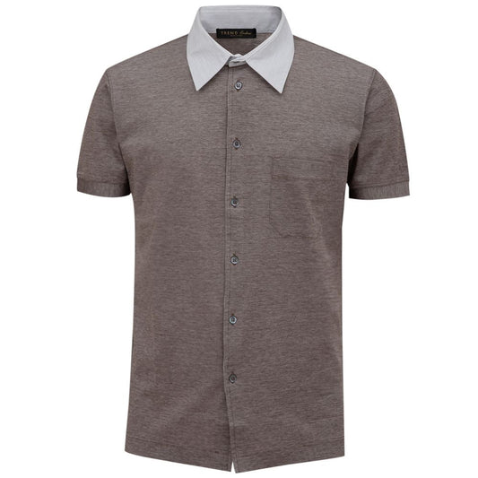 Corneliani Bicolor Cotton Shortsleeve by Corneliani