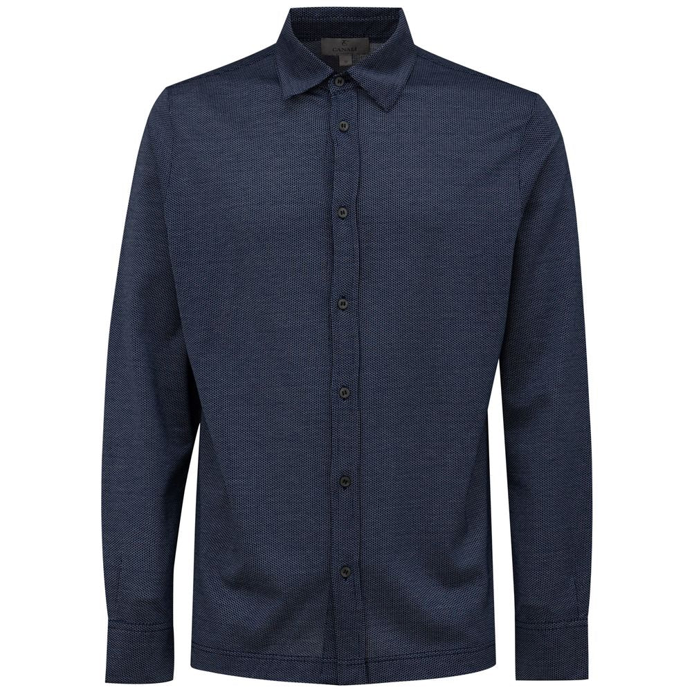 Canali Blue Cotton Shirt by Canali
