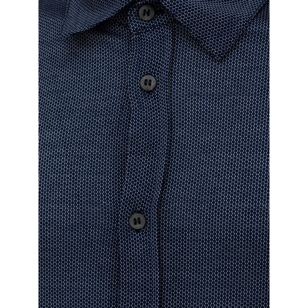 Canali Blue Cotton Shirt by Canali