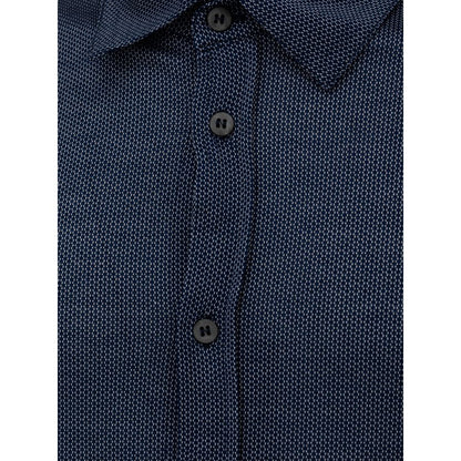 Canali Blue Cotton Shirt by Canali