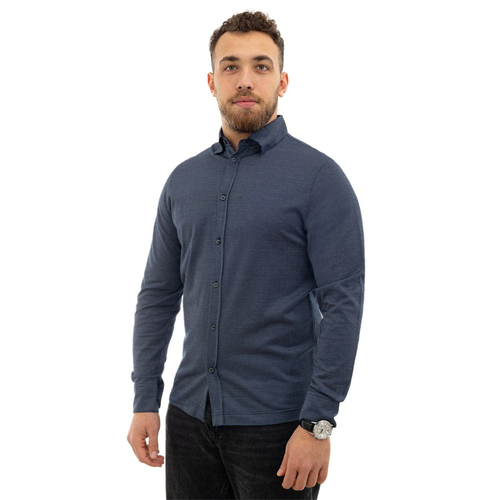 Canali Blue Cotton Shirt by Canali