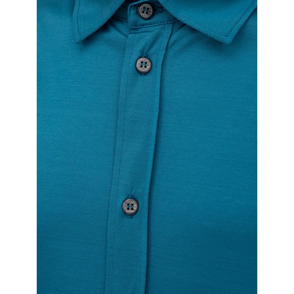 Canali Blue Cotton Shirt by Canali