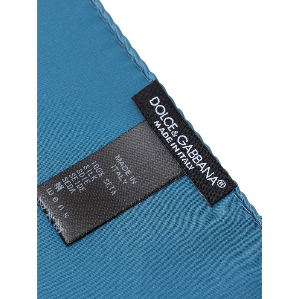 Dolce &amp; Gabbana Light Blue Silk Pocket Square