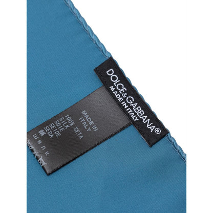 Dolce &amp; Gabbana Light Blue Silk Pocket Square