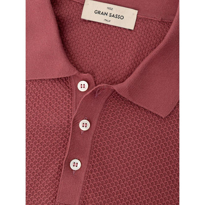 Polo en coton rouge Gran Sasso