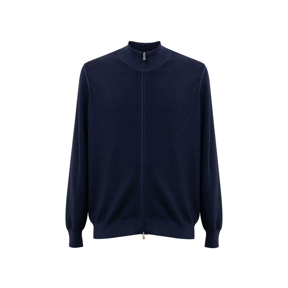 T-shirt en laine bleu Gran Sasso
