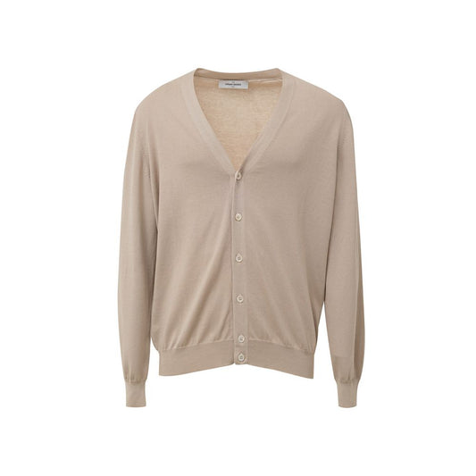 Cardigan en coton beige Gran Sasso