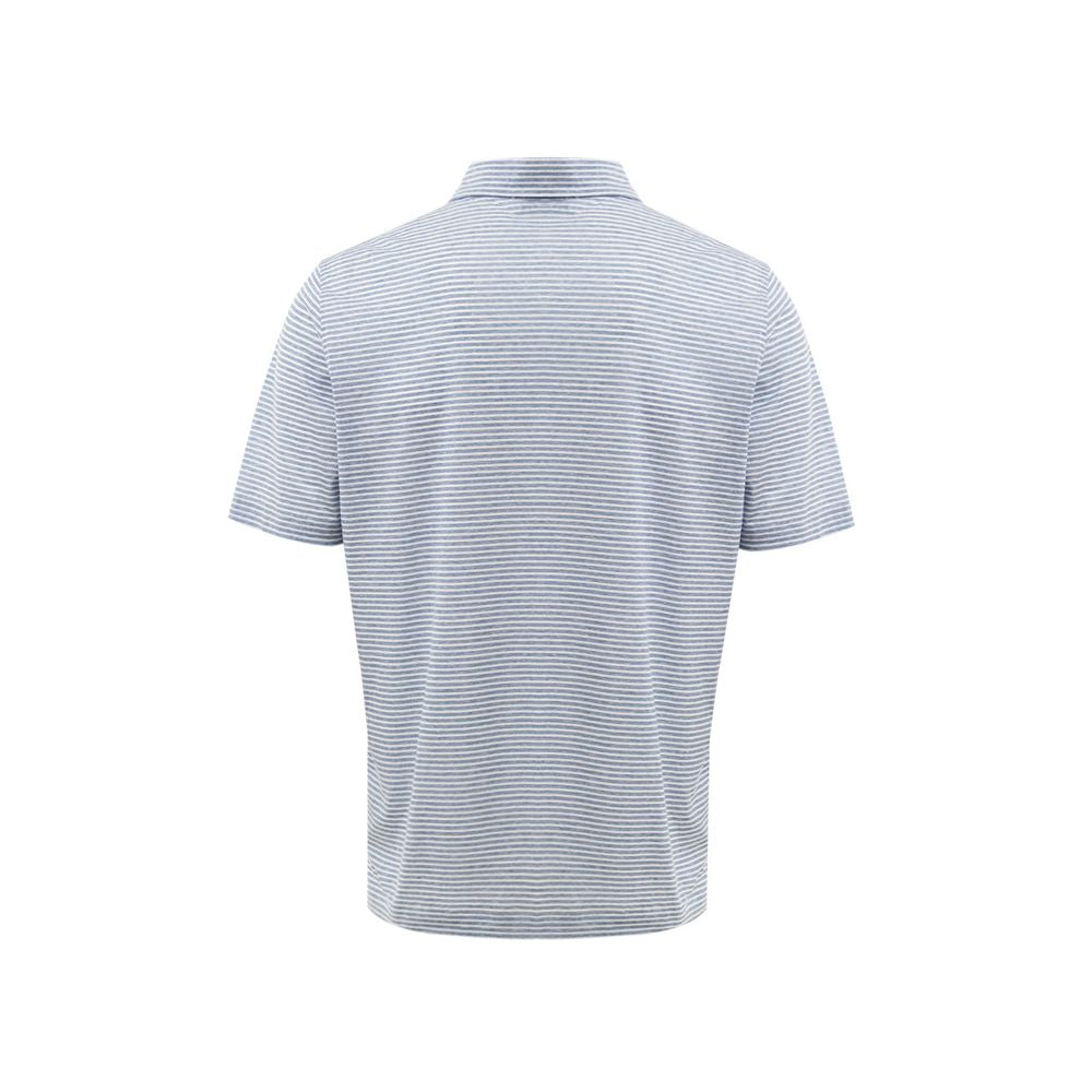 Polo en coton bleu Gran Sasso