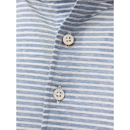 Polo en coton bleu Gran Sasso