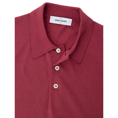 Polo en coton rouge Gran Sasso