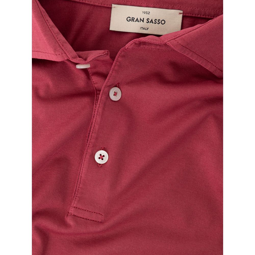 Polo en coton rouge Gran Sasso