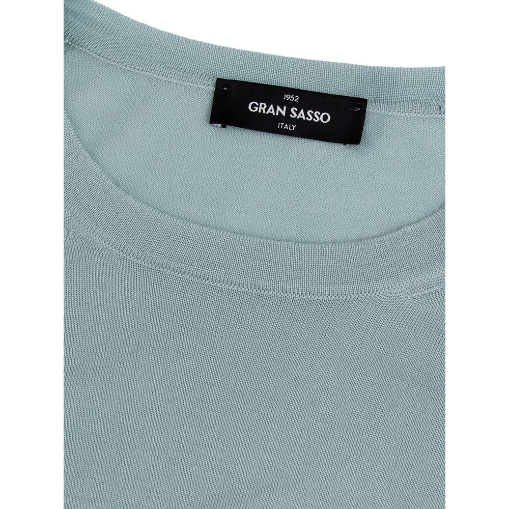 Gran Sasso Blue Cashmere Sweater by Gran Sasso