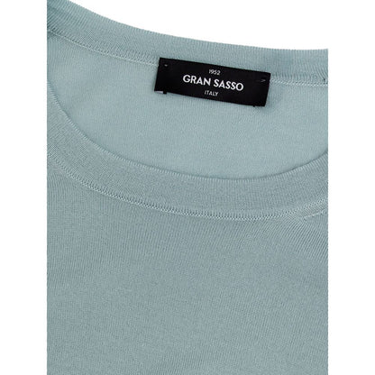 Gran Sasso Blue Cashmere Sweater by Gran Sasso