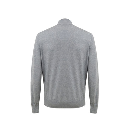Cardigan en coton gris Gran Sasso