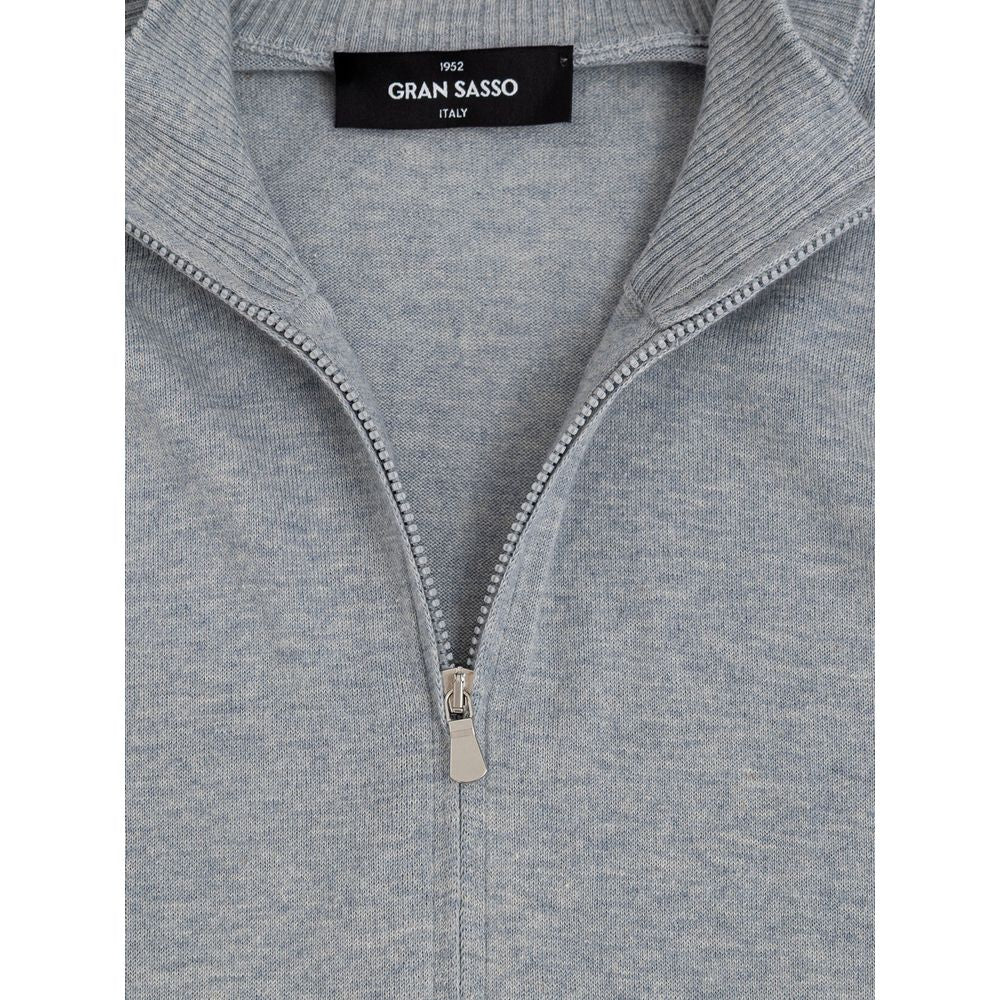 Cardigan en coton gris Gran Sasso
