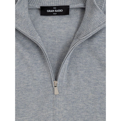 Cardigan en coton gris Gran Sasso
