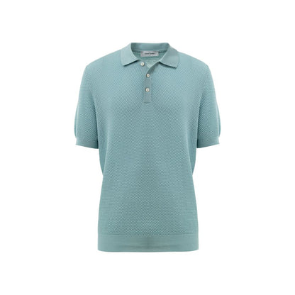 Polo en coton bleu Gran Sasso