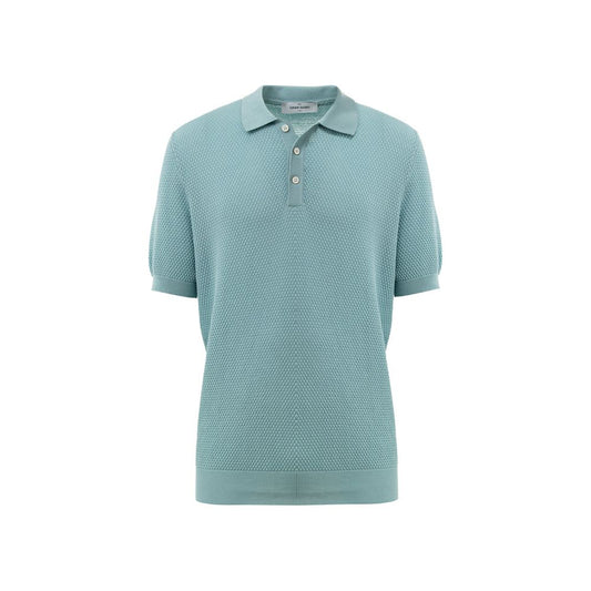 Polo en coton bleu Gran Sasso