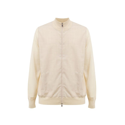 T-shirt en laine beige Gran Sasso