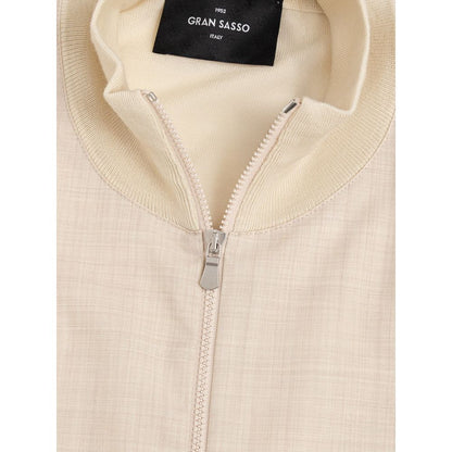T-shirt en laine beige Gran Sasso
