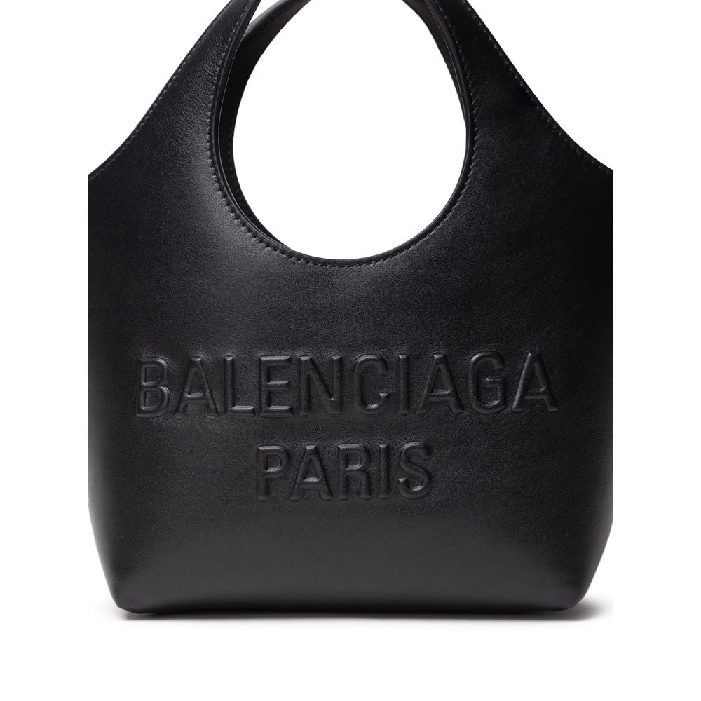 Balenciaga Sac de voyage et de voyage en cuir noir