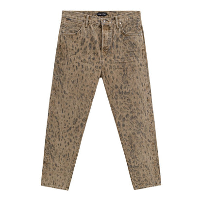 Jean fuselé en coton beige Tom Ford