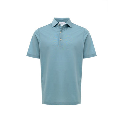 Polo en coton bleu Gran Sasso