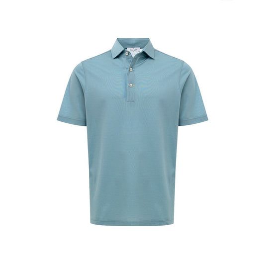 Polo en coton bleu Gran Sasso