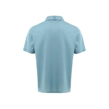 Polo en coton bleu Gran Sasso
