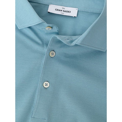 Polo en coton bleu Gran Sasso