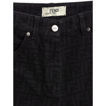 Jean en coton noir Fendi