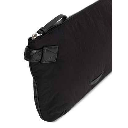 Pochette en nylon noir Bottega Veneta