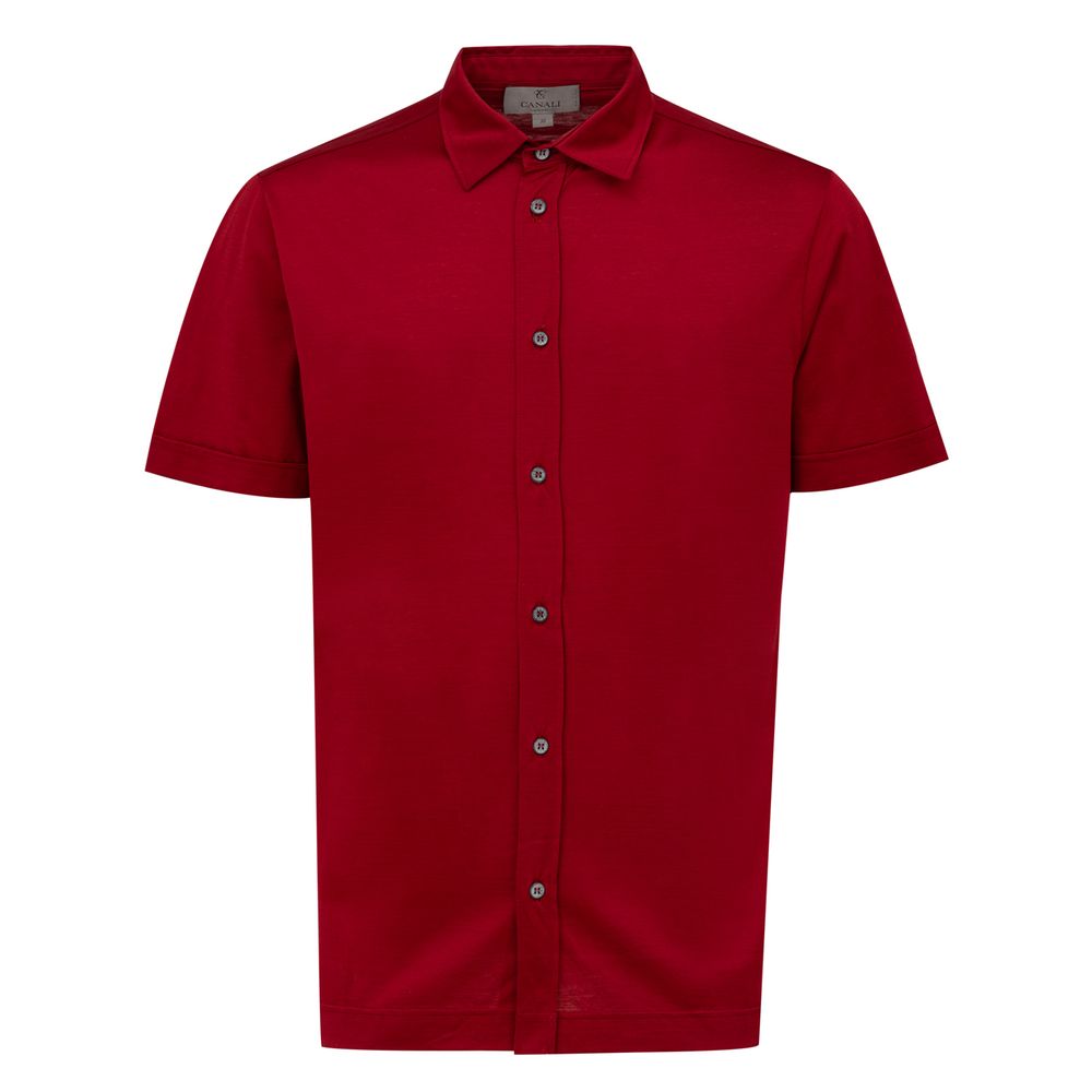 Canali Red Cotton Shirt by Canali
