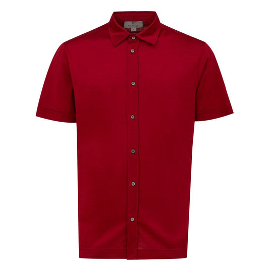 Canali Red Cotton Shirt by Canali