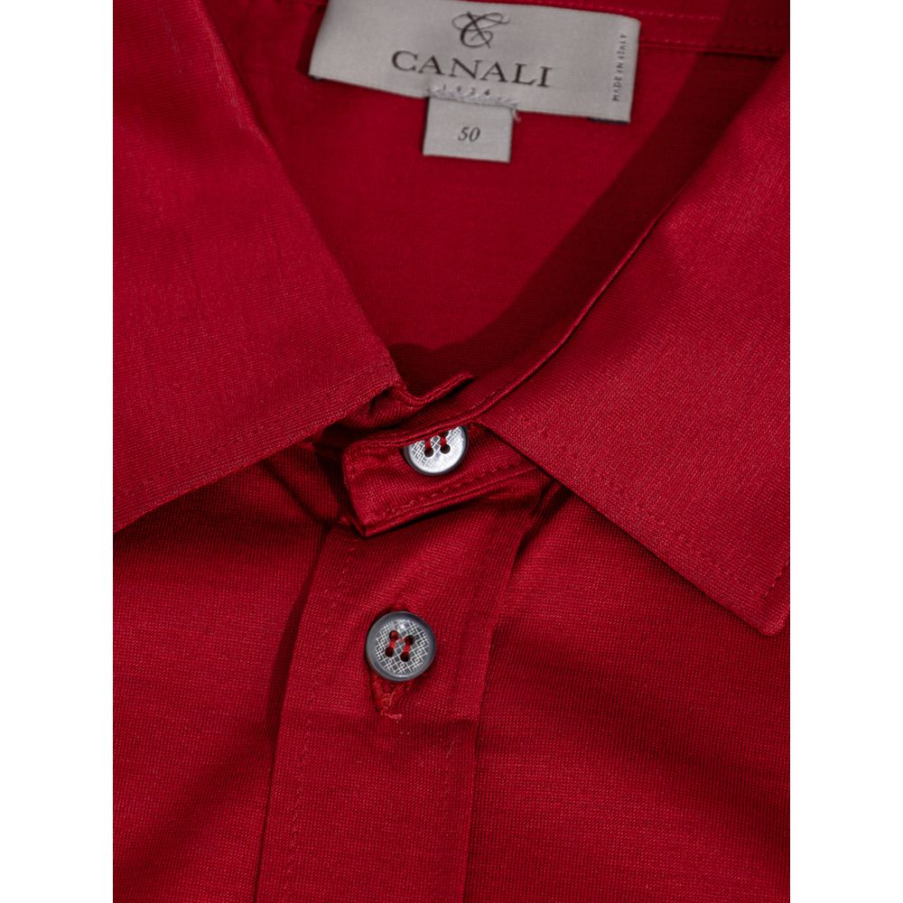 Canali Red Cotton Shirt by Canali