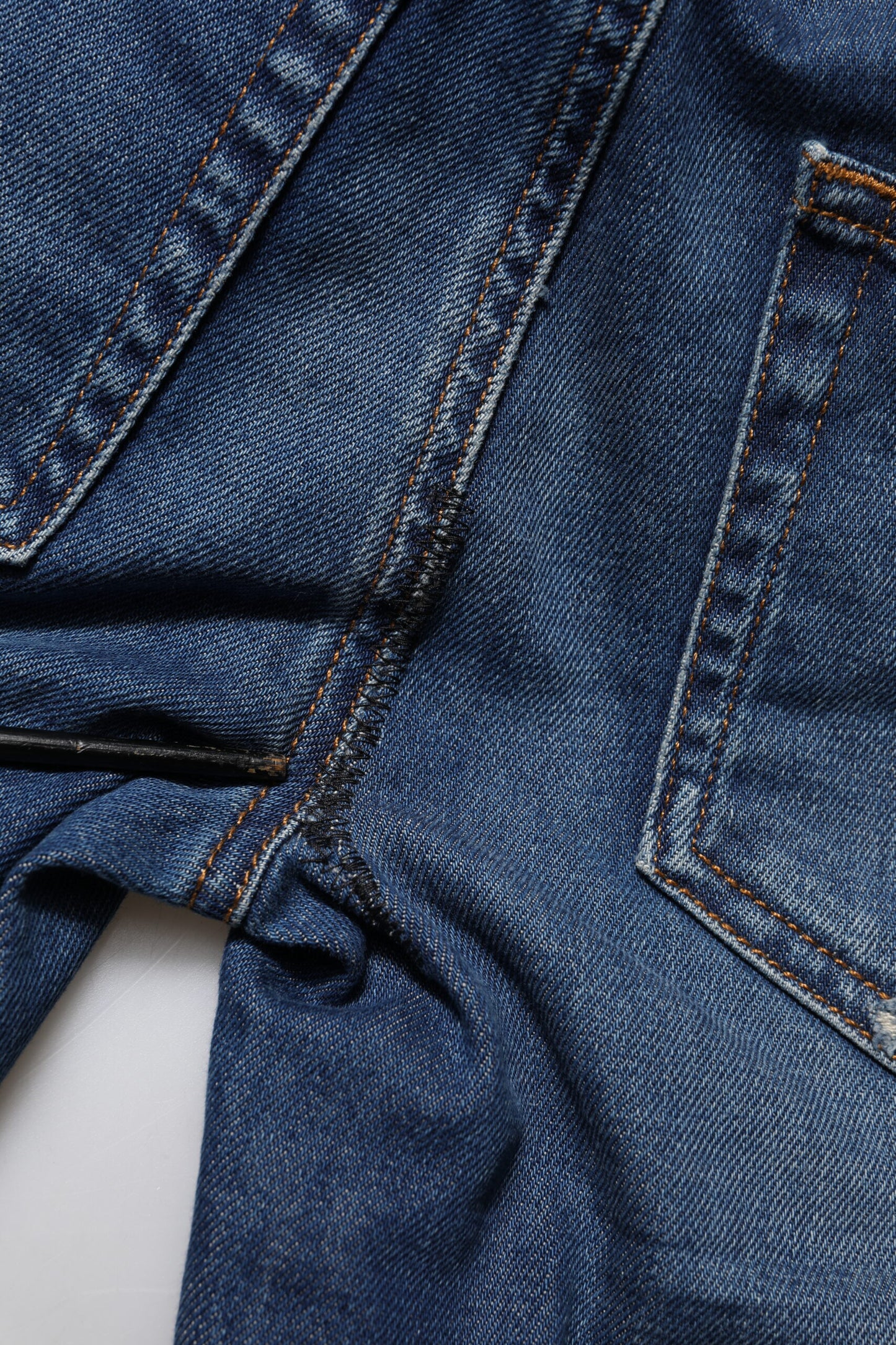 Dolce &amp; Gabbana Blue Cotton Low Waist Skinny Denim Jeans