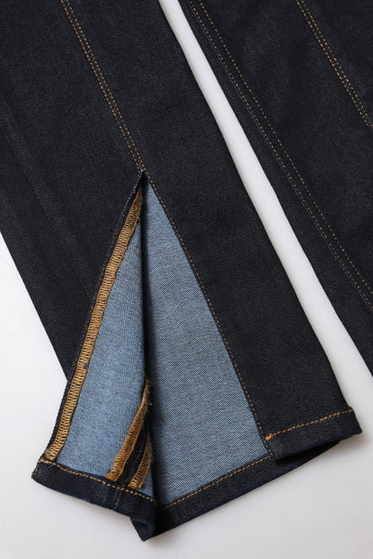 Dolce &amp; Gabbana Blue Cotton High Waist Skinny Denim Jeans