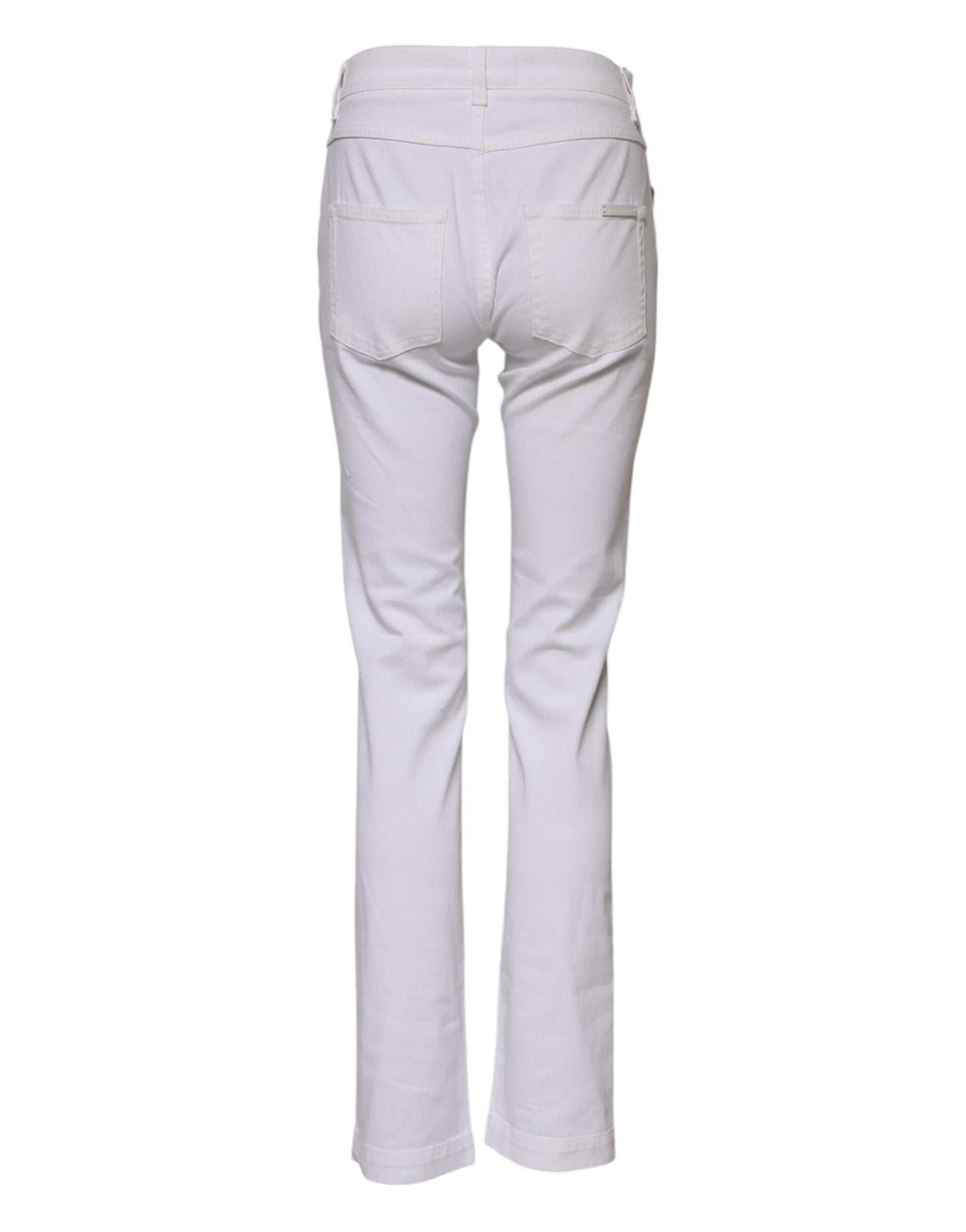 Dolce & Gabbana White Floral Embroidery GIRLY Denim Jeans by Dolce & Gabbana