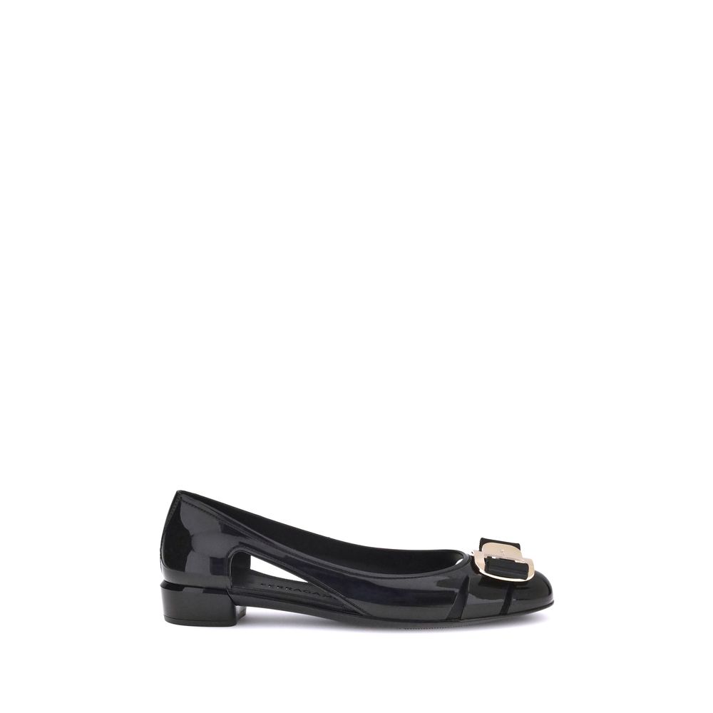Ferragamo Rubber Ballerina - Modern Minimal Silhouette
