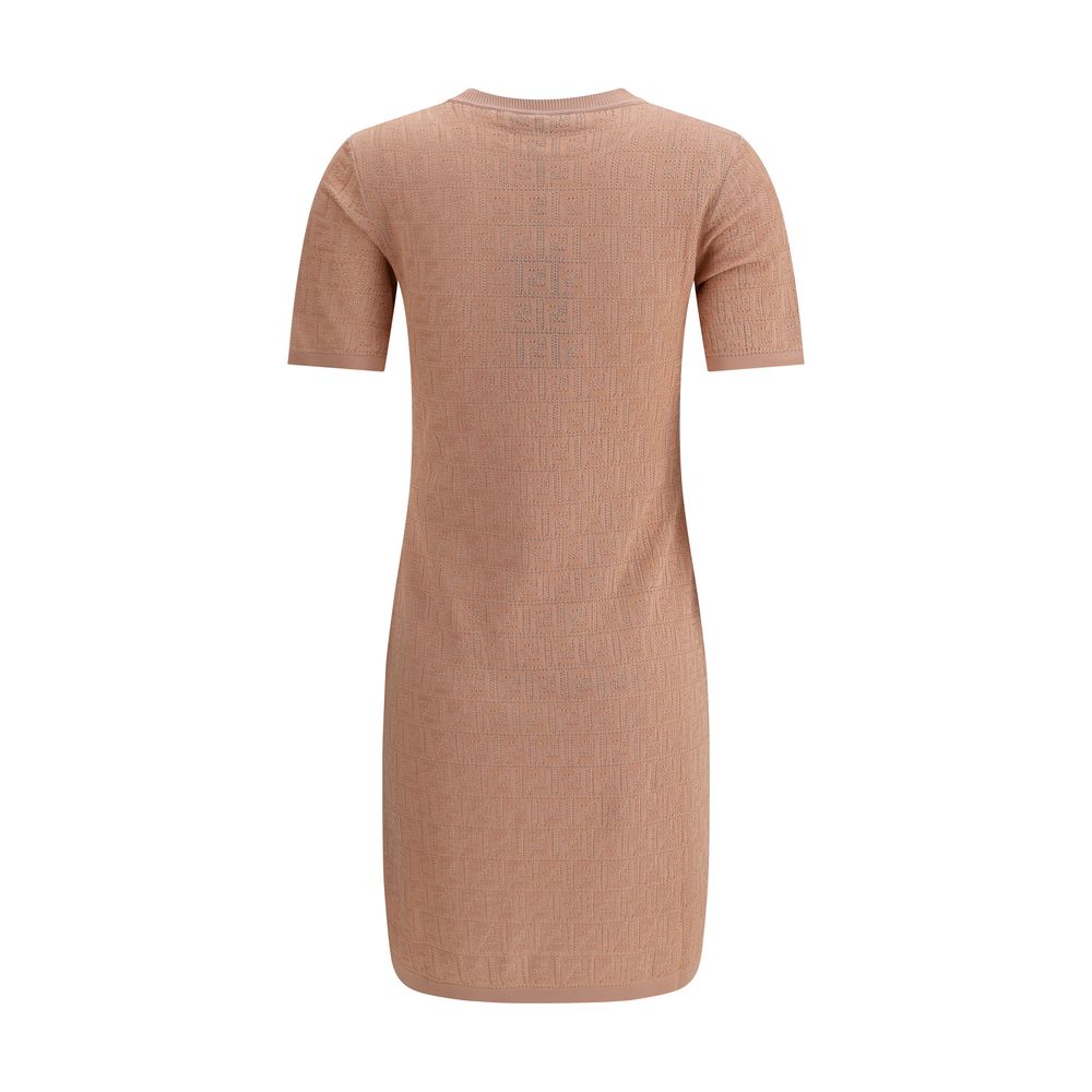 Robe midi Fendi à motif FF