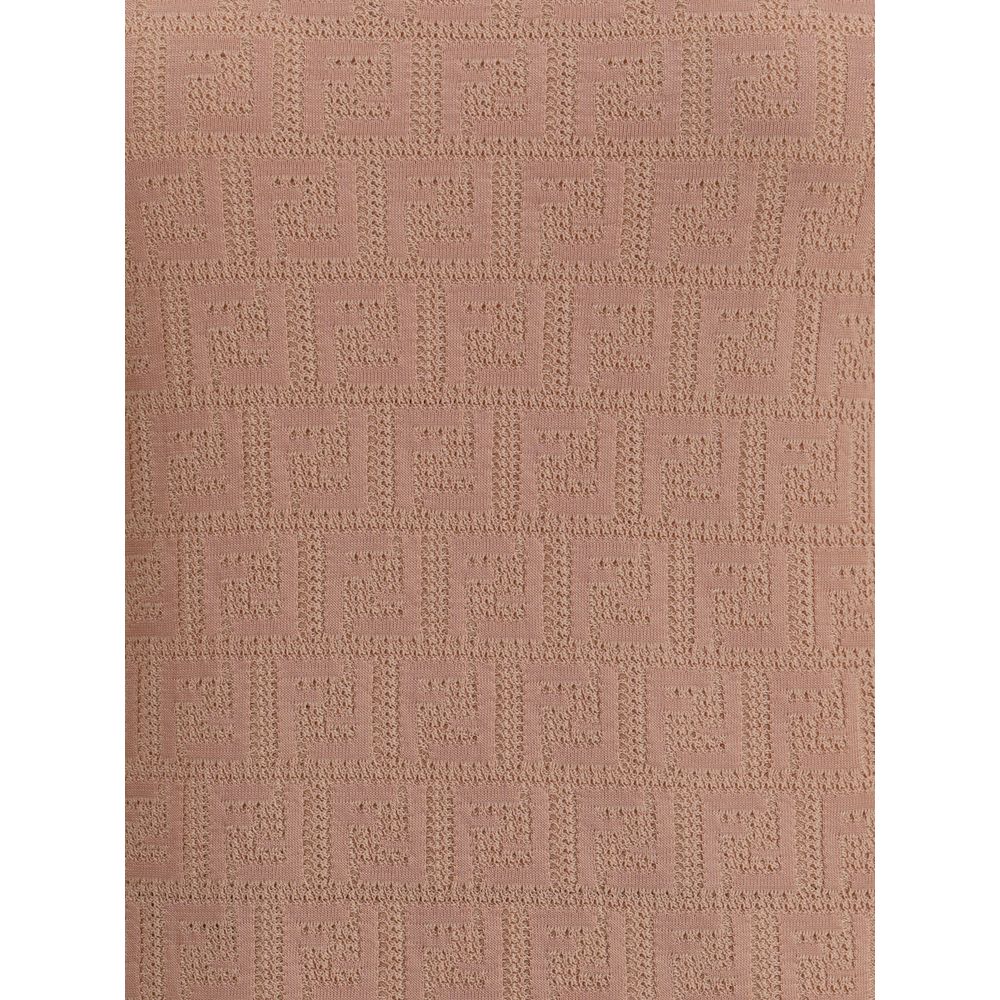 Robe midi Fendi à motif FF