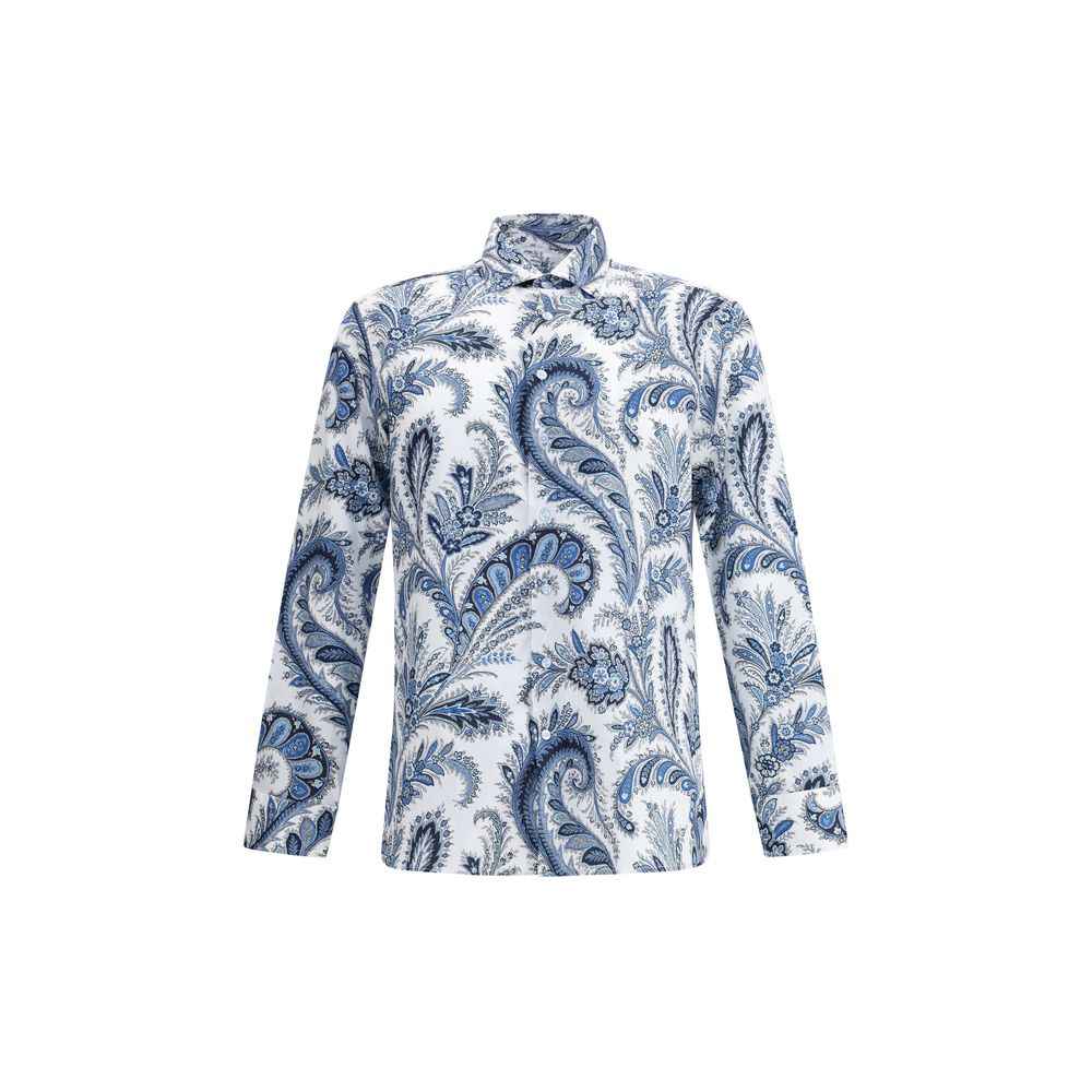 Etro Roma Shirt Cotton With Iconic Paisley Pattern