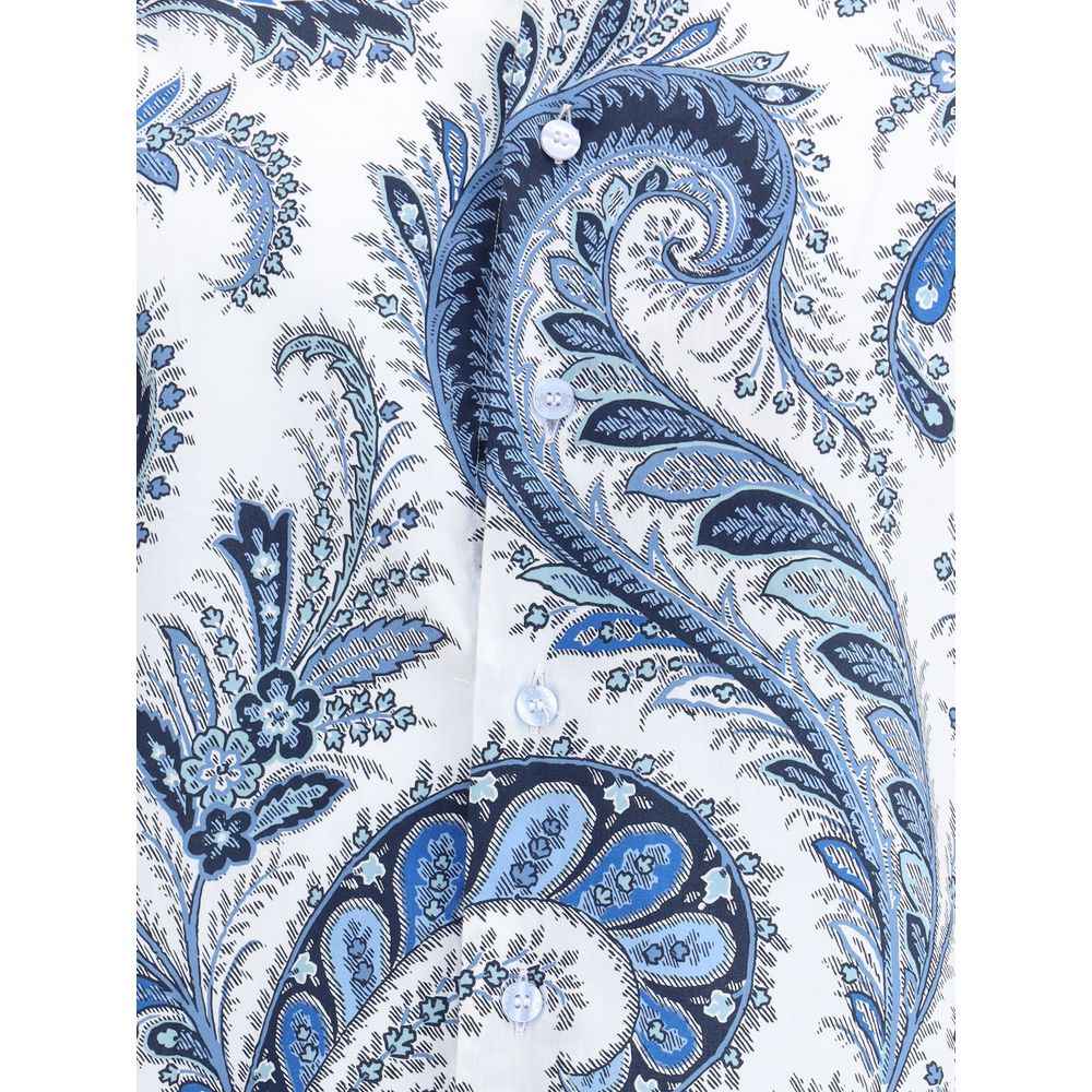 Etro Roma Shirt Cotton With Iconic Paisley Pattern