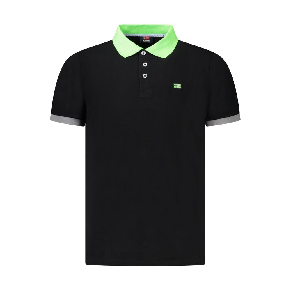 Polo homme en coton noir Norvège 1963
