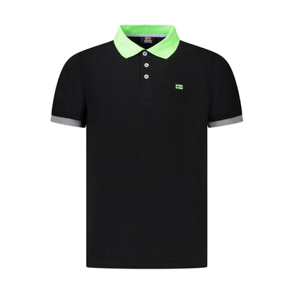 Polo homme en coton noir Norvège 1963