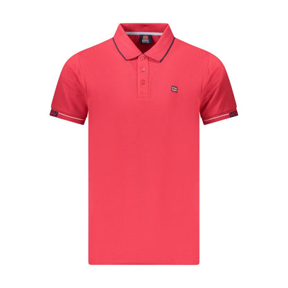 Polo rouge en coton pour homme, Norvège 1963