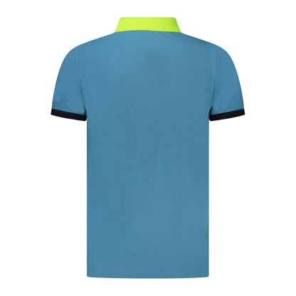 Polo bleu en coton pour homme, Norvège 1963