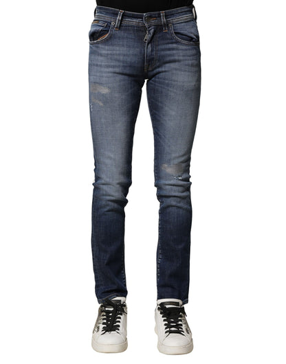 Jean slim en coton délavé bleu Dolce &amp; Gabbana pour homme