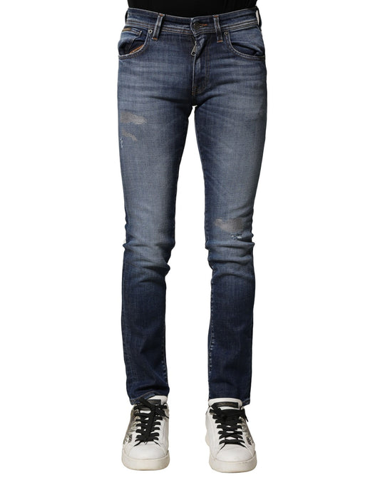 Jean slim en coton délavé bleu Dolce &amp; Gabbana pour homme