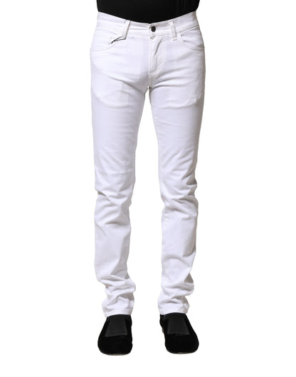 Jean skinny en coton blanc Dolce &amp; Gabbana pour homme